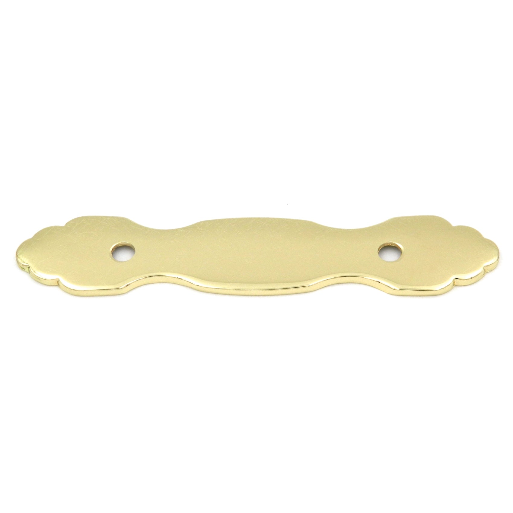 Hickory Hardware Polished Accents Ultra Brass 3"cc Handle Backplate P372-UB