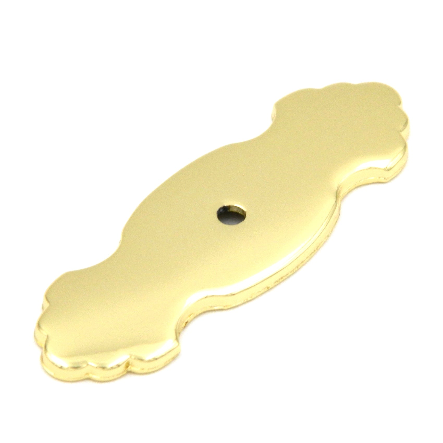 Hickory Hardware Polished Accents Polished Brass Cabinet Knob Backplate P373-PB