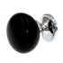 Liberty Contemporary Polished Chrome Black Ceramic 1 1/8" Knob P37371C-PC-CP