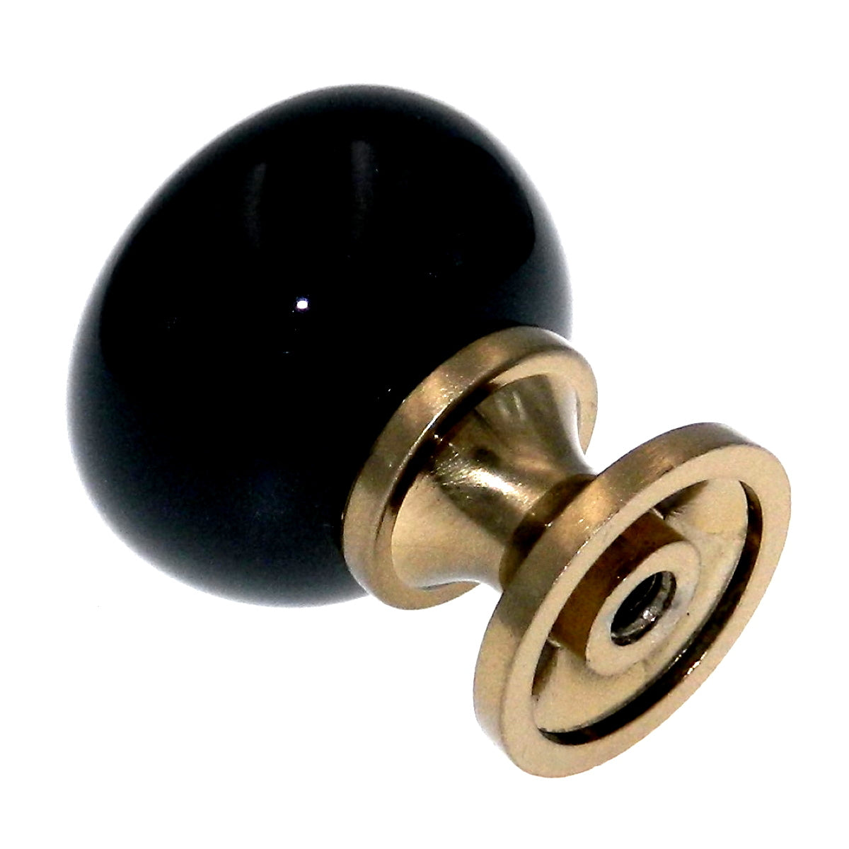 Brainerd Casual Champagne Bronze Black Ceramic 1 1/8" Knob P37371W-CZB-CP