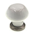 Liberty Modern Elegant Satin Nickel White Ceramic 1 3/16" Knob P37512C-SN-CP