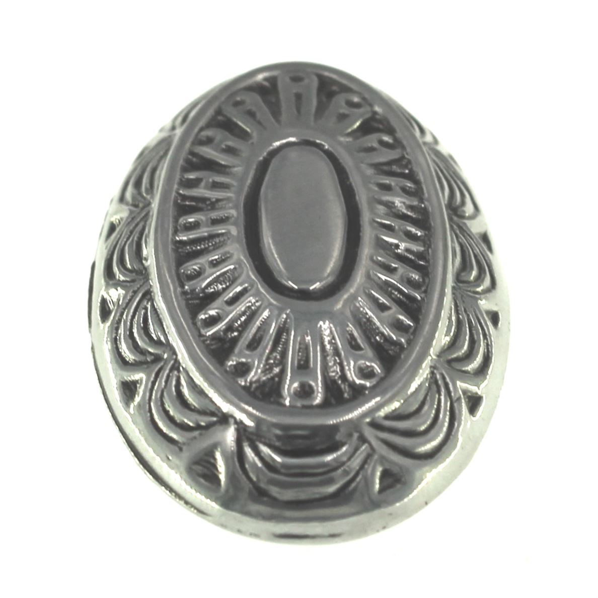 P379-SM Silver Medallion 1 3/4"x1" Oval  Knob Pull Belwith Southwest Lodge