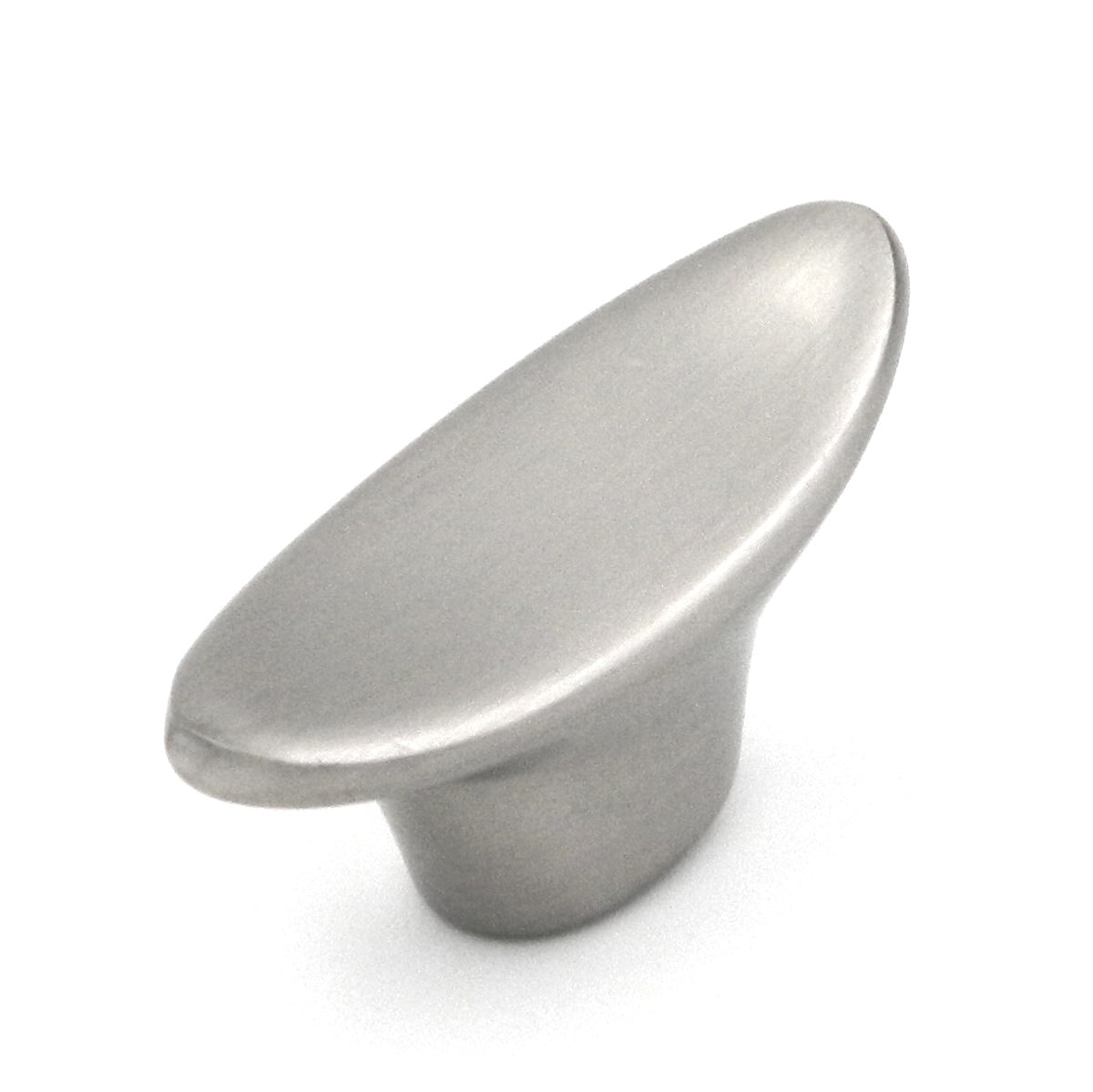 Hickory Hardware Silverado Satin Nickel Concave Oval 1 1/4" Cabinet Knob P4011-SN