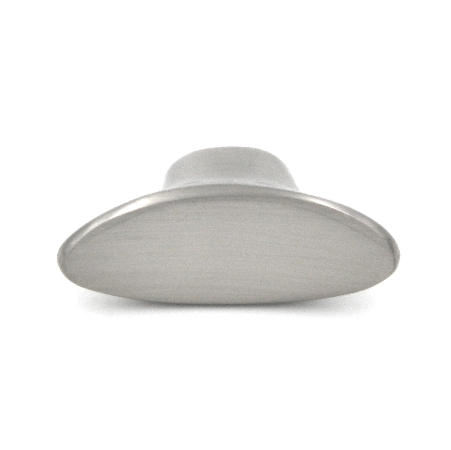 Hickory Hardware Silverado Satin Nickel Concave Oval 1 1/4" Cabinet Knob P4011-SN