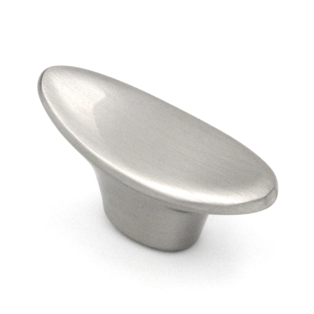 10 Pack Hickory Silverado P4011-SN Satin Nickel 1 1/4" Oval Cabinet Knob Pulls