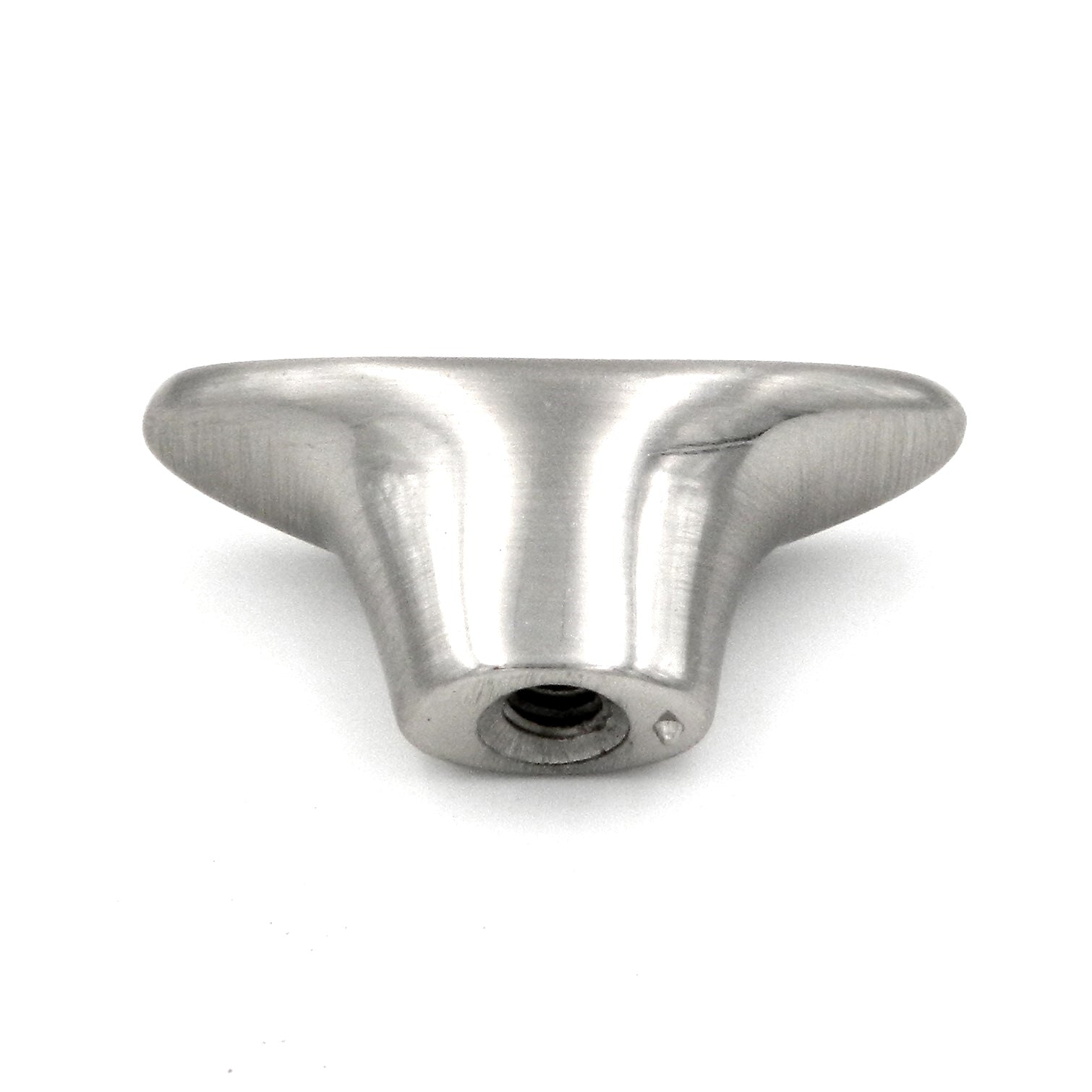 Hickory Hardware Silverado Satin Nickel Concave Oval 1 1/4" Cabinet Knob P4011-SN