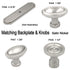 10 Pack Belwith Keeler Savannah 1 3/8" Satin Nickel Oval Beaded Edge Solid Brass Cabinet Knob P447