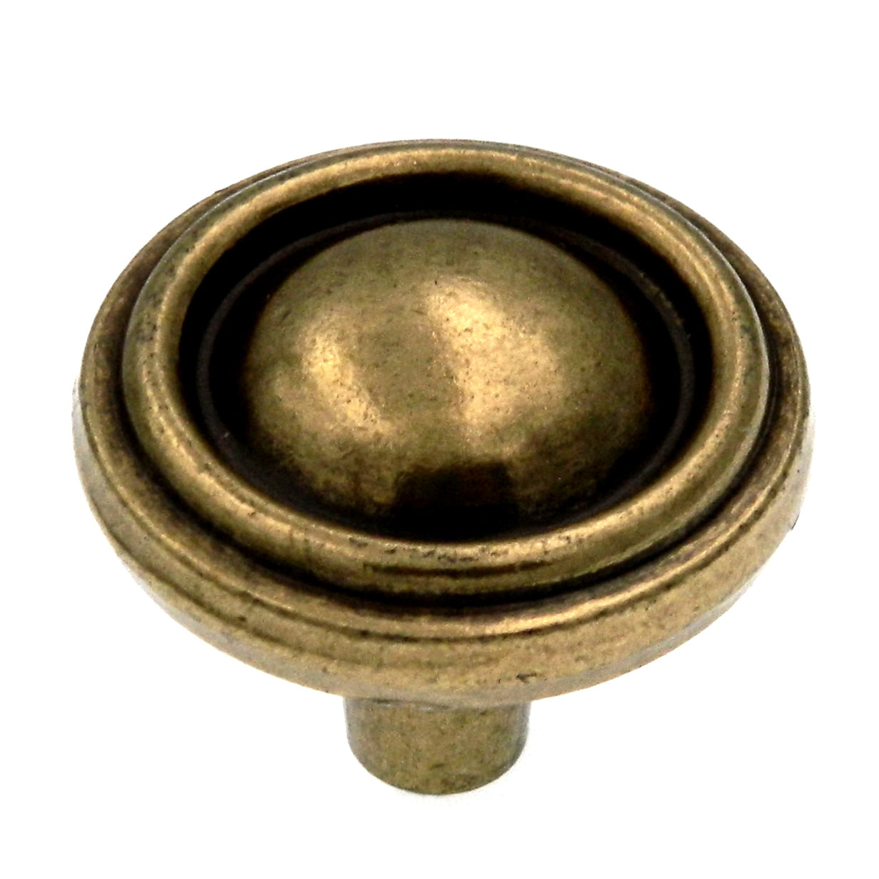 Hickory Hardware Tranquility Lancaster Hand Polished Brass Round Disc 1 1/4" Cabinet Knob P411-LP