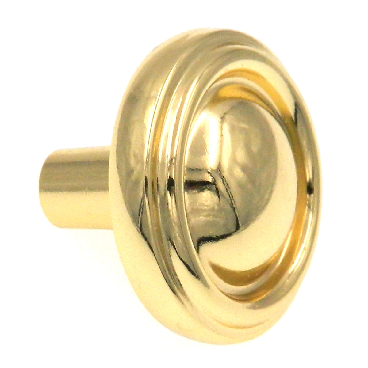 Hickory Hardware Tranquility Polished Brass Round Disc Cabinet Pull Knob P411-PB