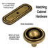 Belwith Hickory Hardware P471-LP Lancaster Brass Cabinet Knob Pull Backplate