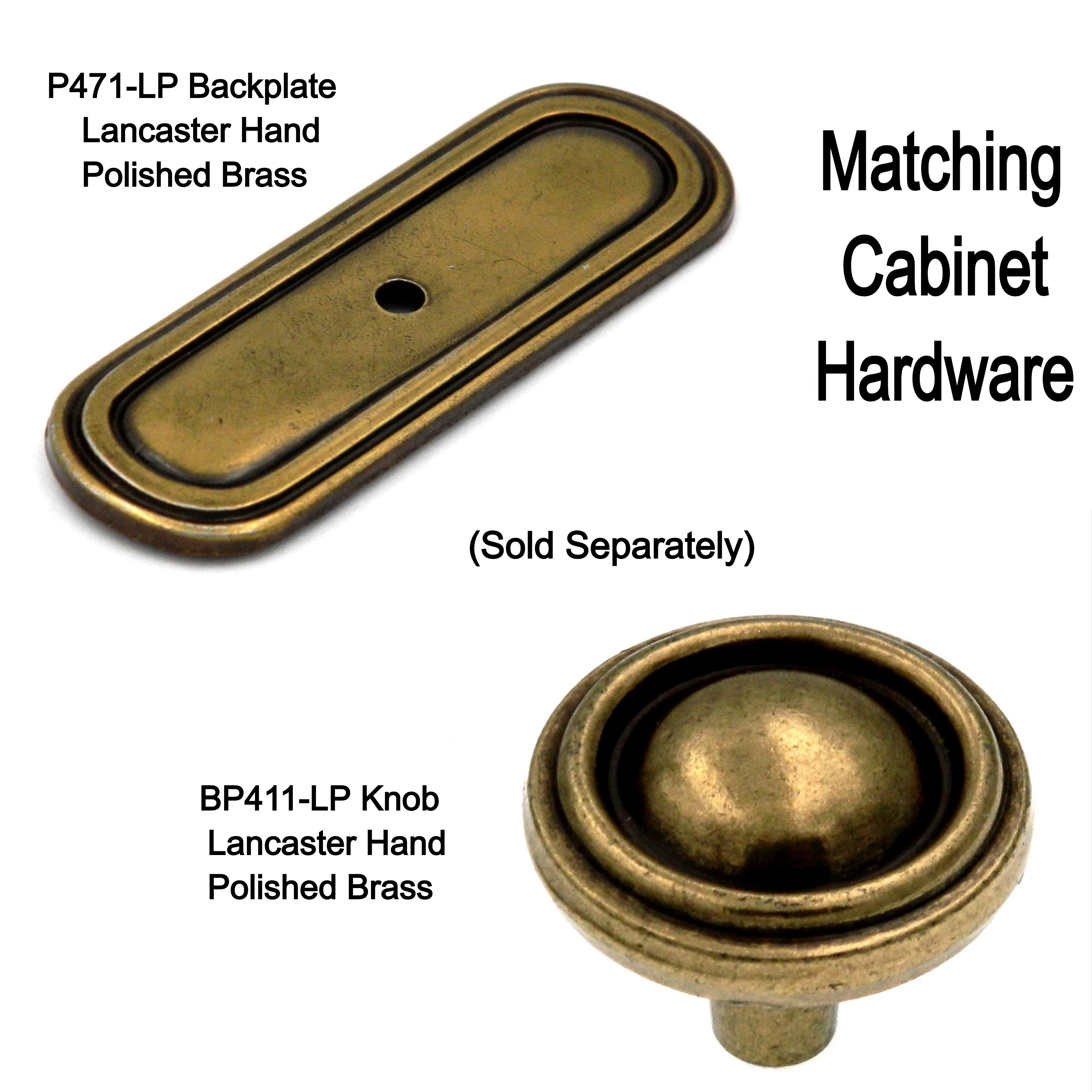 Hickory Hardware Tranquility Lancaster Hand Polished Brass Round Disc 1 1/4" Cabinet Knob P411-LP