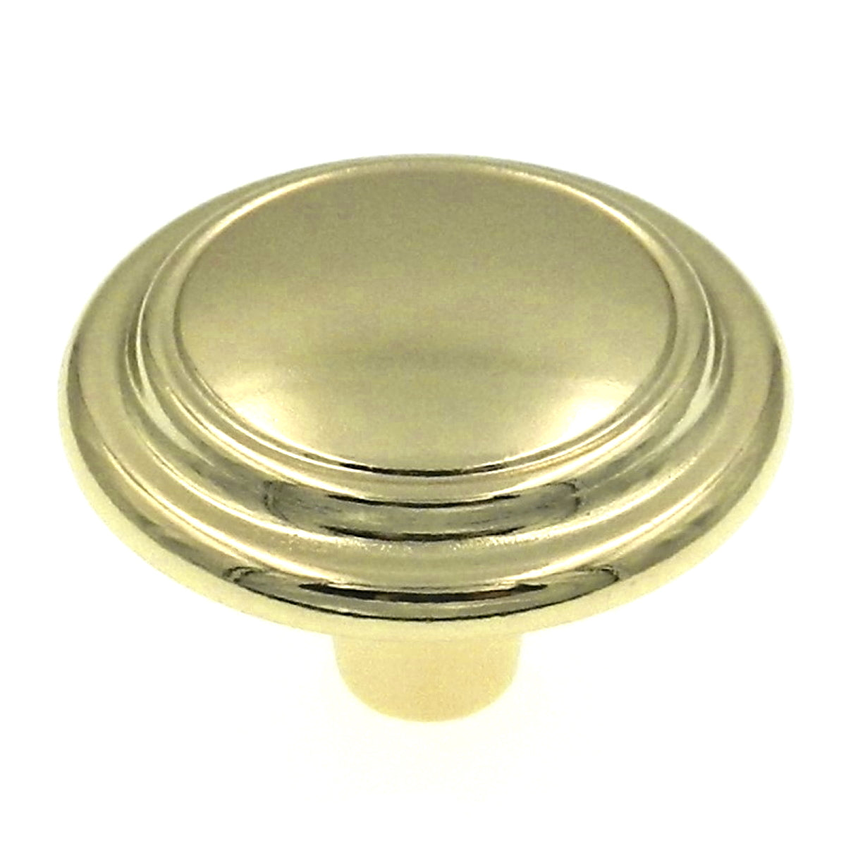 Hickory Hardware Polished Accents Ultra Brass Disc 1 1/4" Cabinet Knob P413-UB