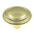 Hickory Hardware Polished Accents Ultra Brass Disc 1 1/4" Cabinet Knob P413-UB