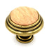 Hickory Hardware Woodgrain Lancaster Polished, Oak Wood Center 1 1/4" Cabinet Knob P415-OAK