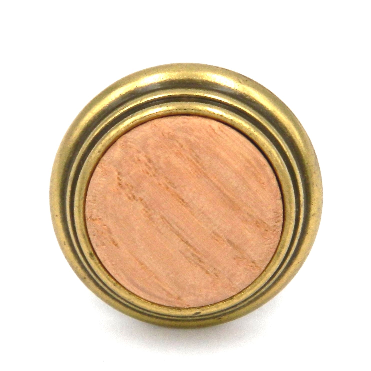 Hickory Hardware Woodgrain Lancaster Polished, Oak Wood Center 1 1/4" Cabinet Knob P415-OAK