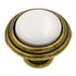 Hickory P416-W Lancaster Hand Polished Brass 1 1/4" Knob Pull w/White Center