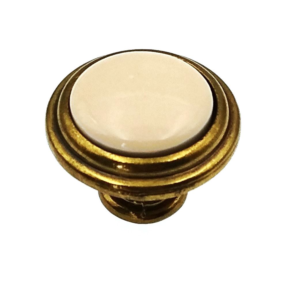 Belwith Tranquility P417-AD Lancaster Brass Almond 1 1/4" Cabinet Knob Pull