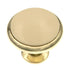 Hickory Hardware Tranquility Polished Brass & Ivory Porcelain Round 1 3/8" Porcelain Cabinet Knob P428-IV