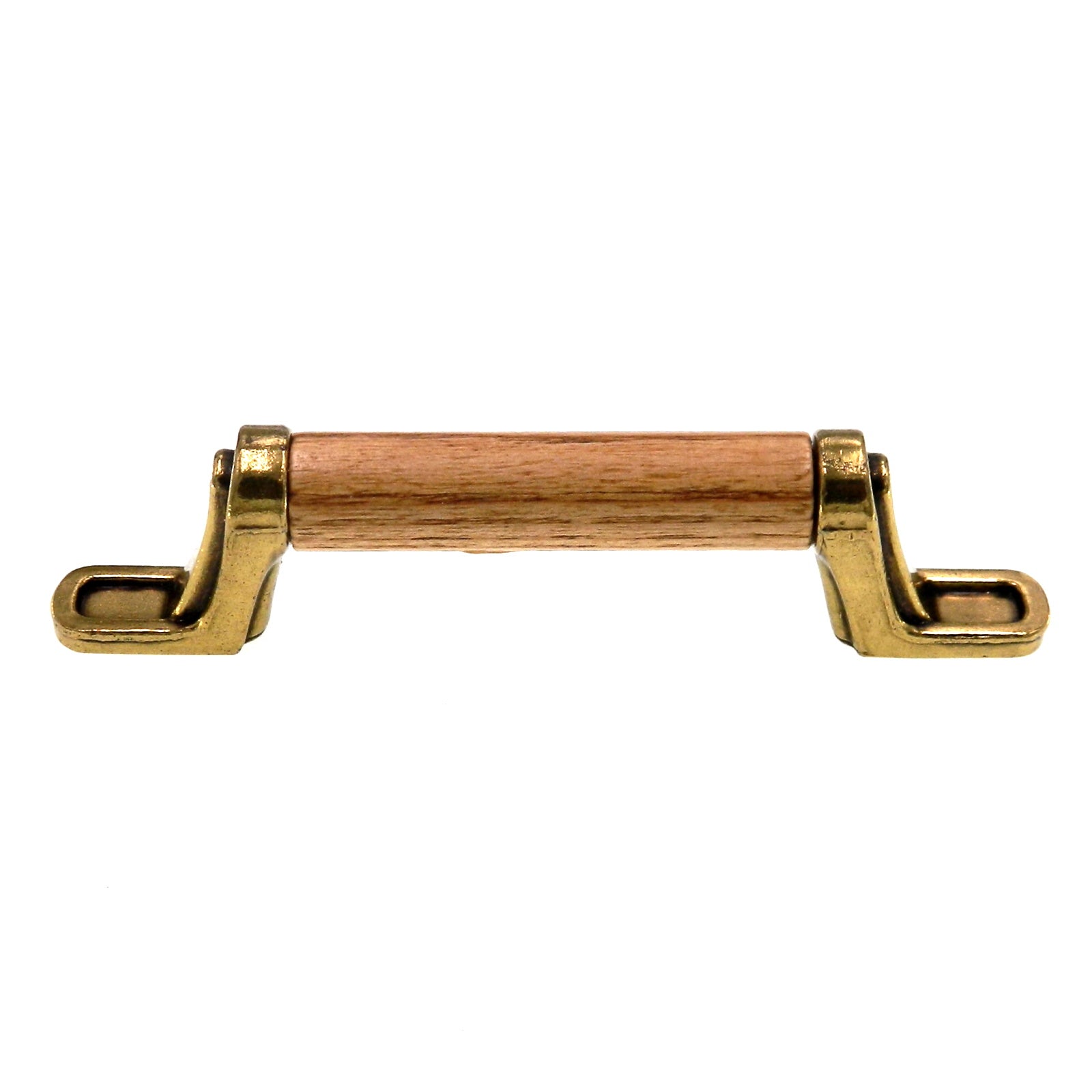 Belwith Woodgrain Burnished Brass, Oak Wood Center 3" Ctr. Cabinet Pull P451-OAK