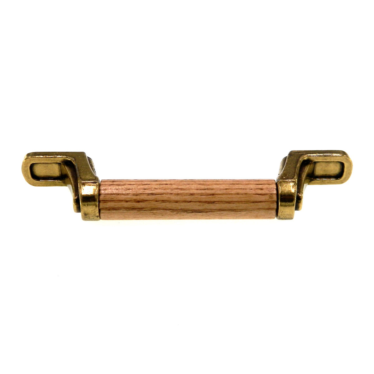 Belwith Woodgrain Burnished Brass, Oak Wood Center 3" Ctr. Cabinet Pull P451-OAK