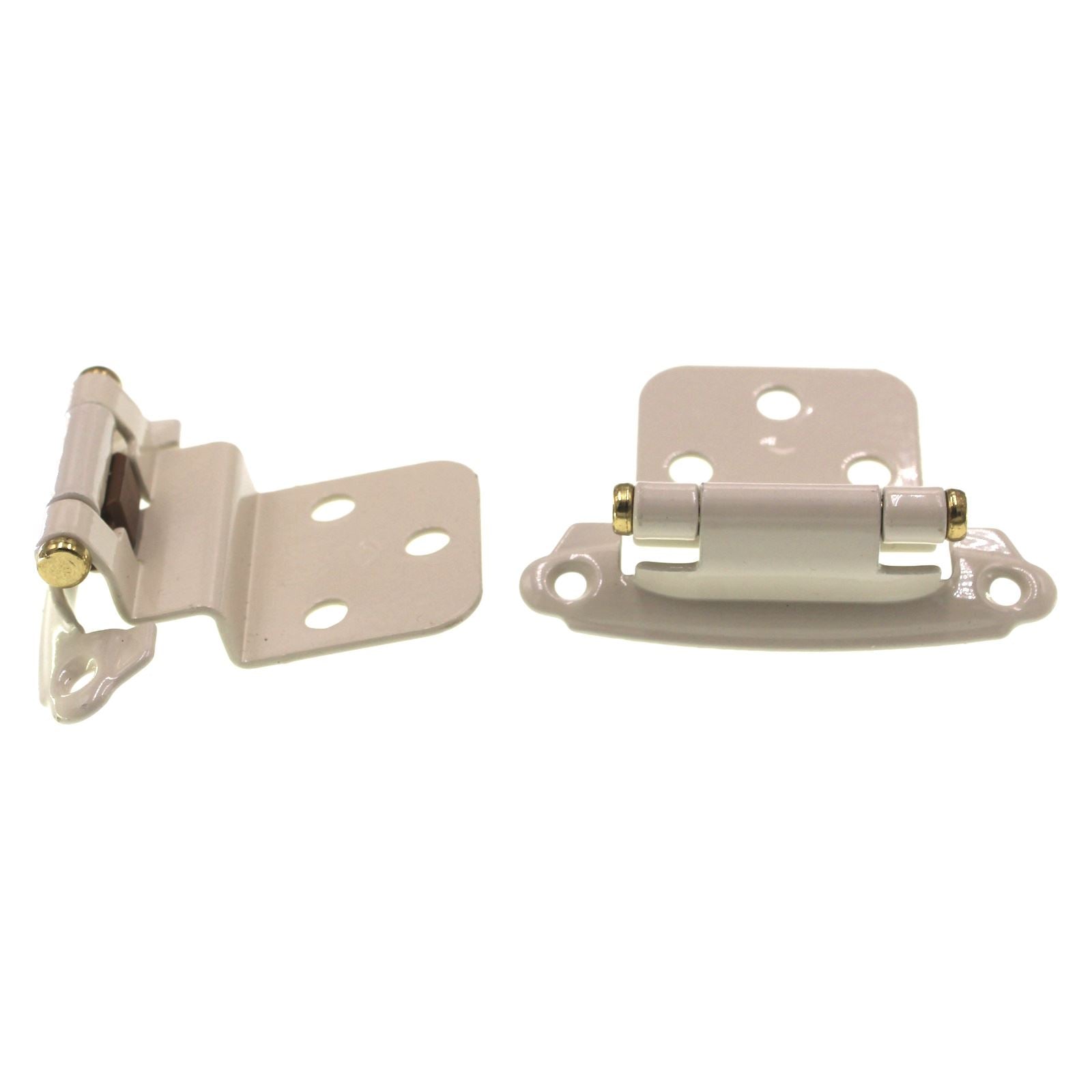 Pair of Belwith 3/8" Inset Hinges Almond With Brass Tip P50030F-A3