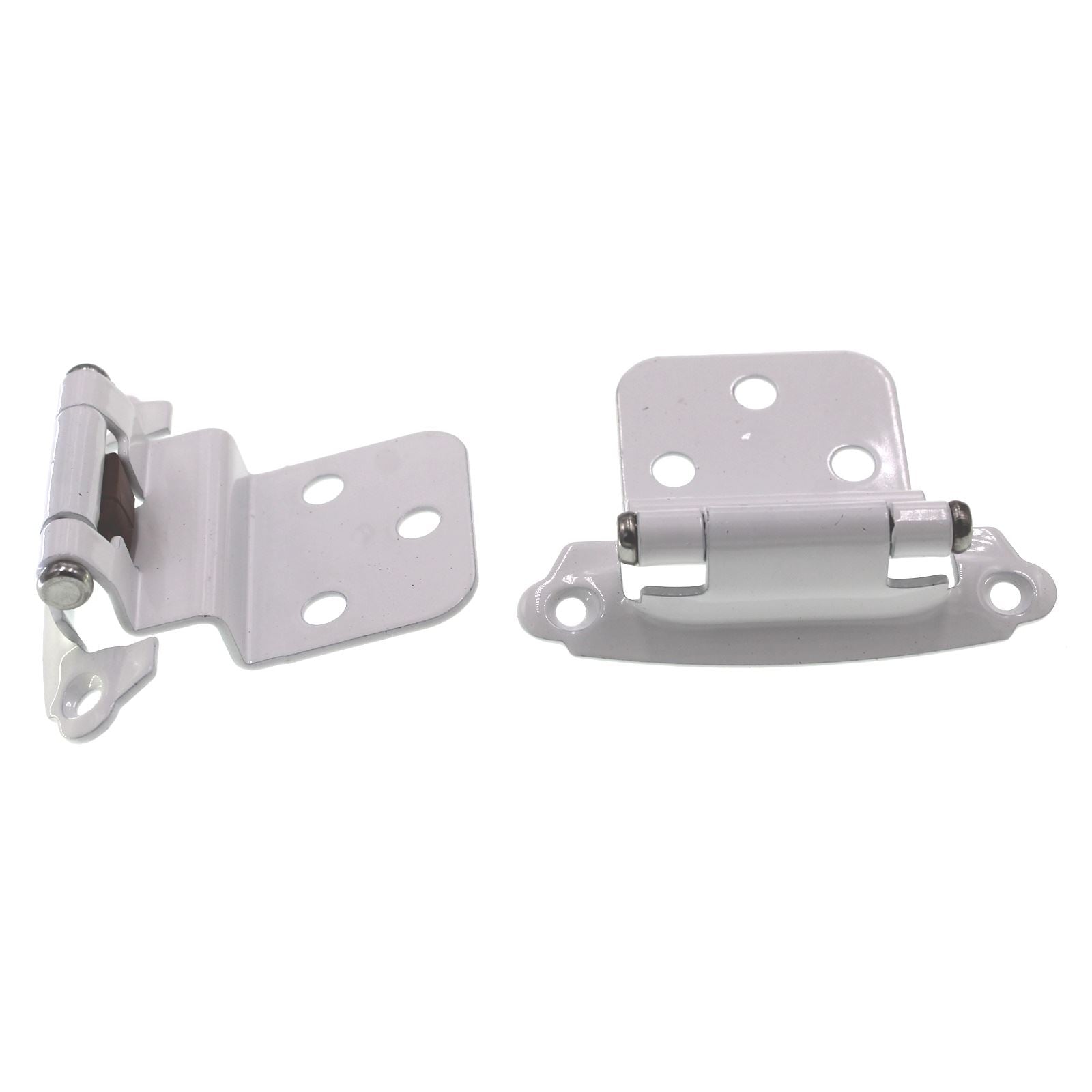 Pair of Belwith 3/8" Inset Hinges White With Chrome Tip P50030F-A4