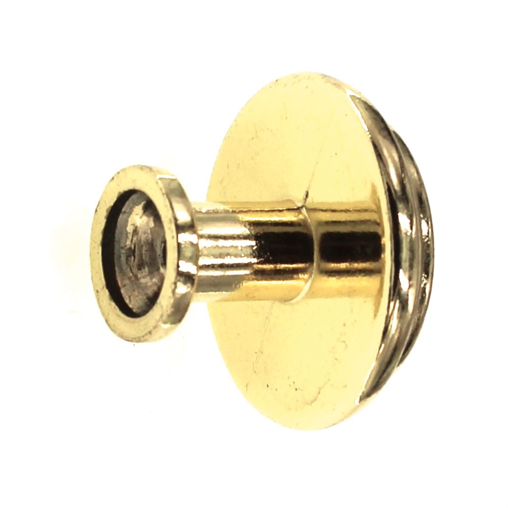 Liberty Polished Brass With Wood 1 1/4" Round Cabinet Knob P50084V-PB3-C