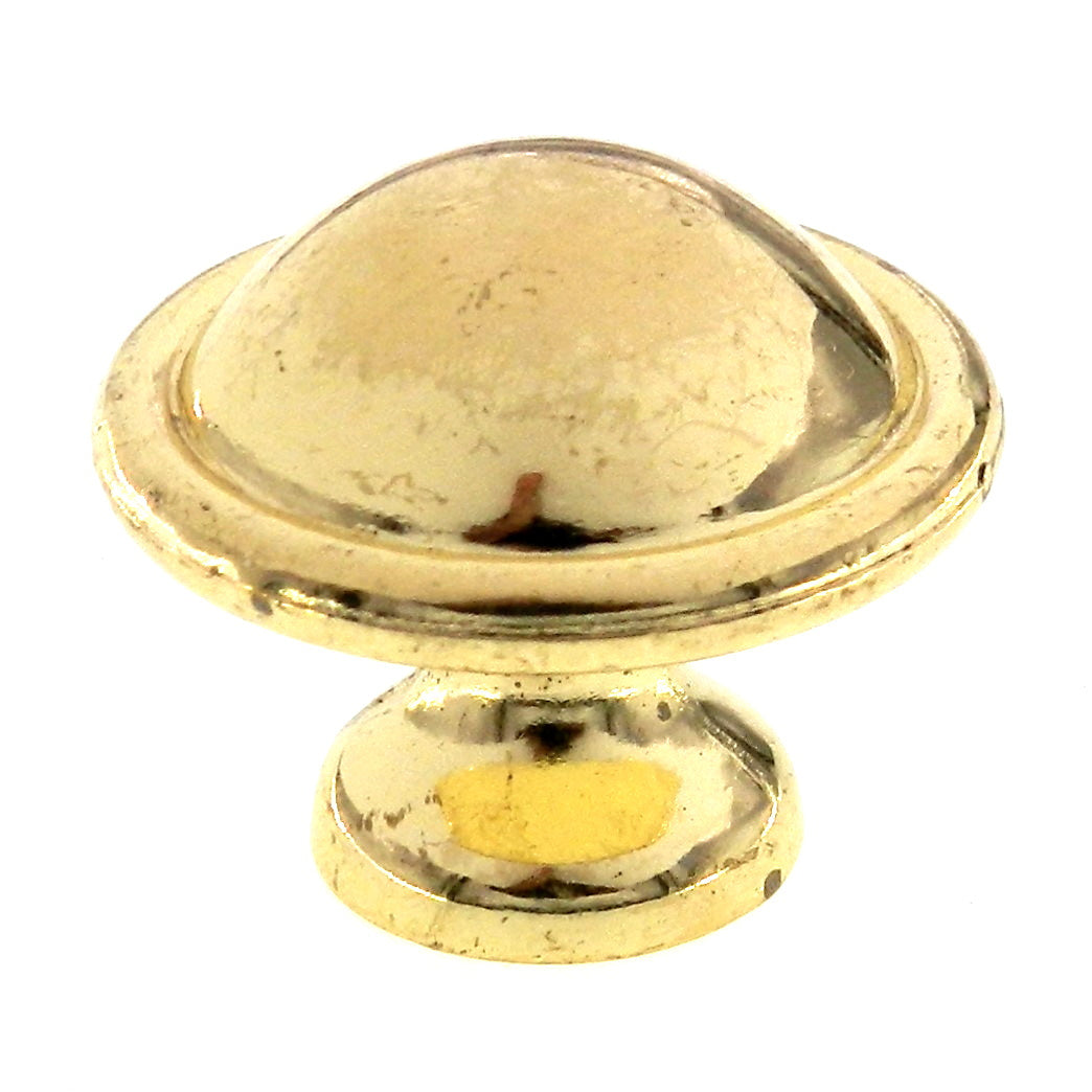 Belwith English Cozy Polished Brass 1 1/8" Round Cabinet Knob 