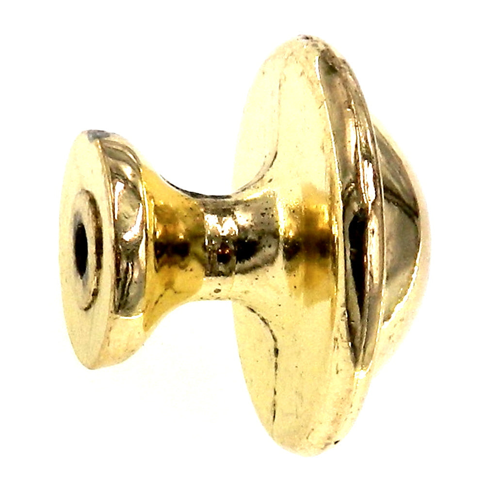 Belwith English Cozy Polished Brass 1 1/8" Round Cabinet Knob 