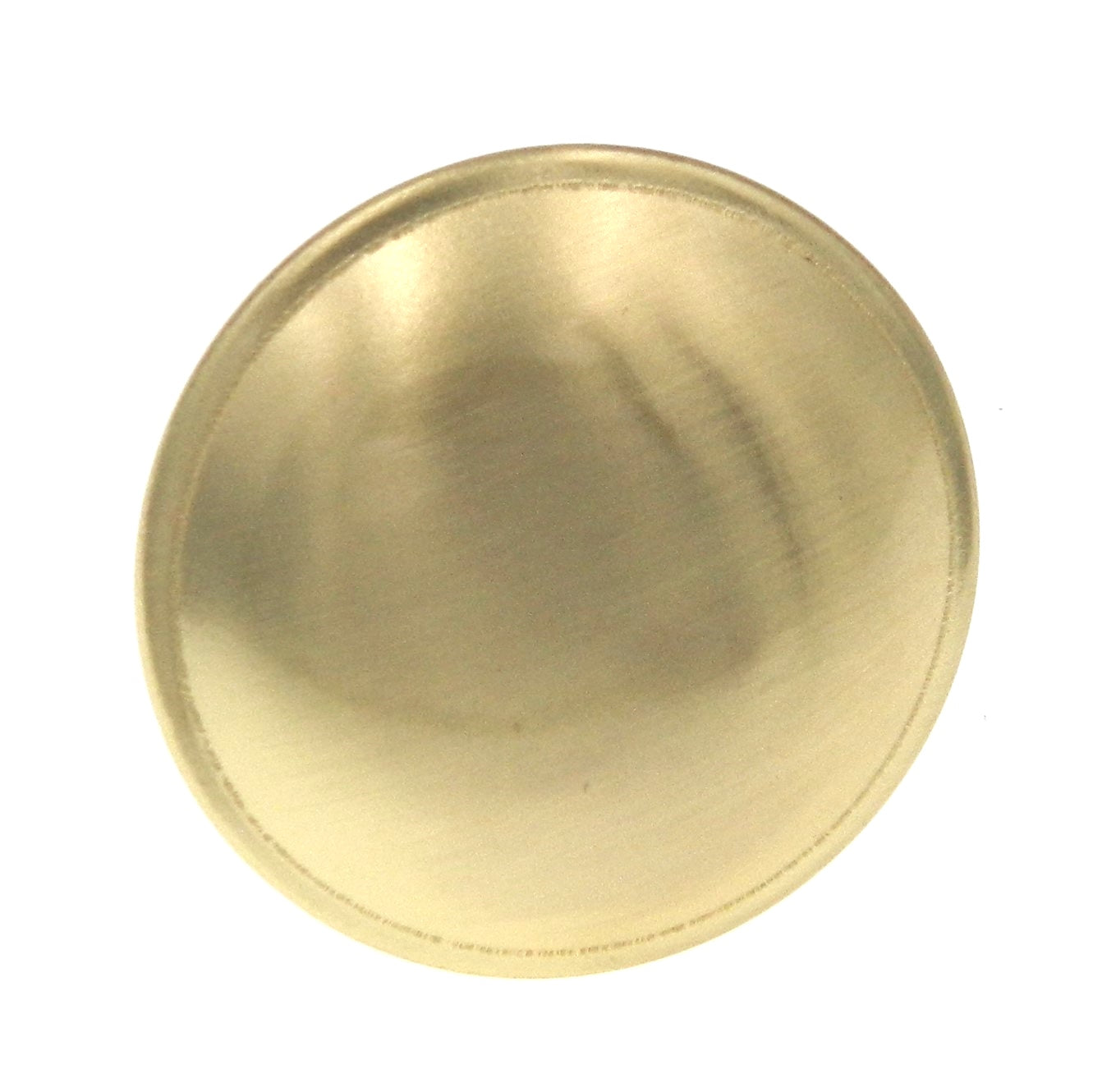 Hickory Hardware English Cozy Satin Brass Round Smooth 1 1/4" Cabinet Knob P501-SB