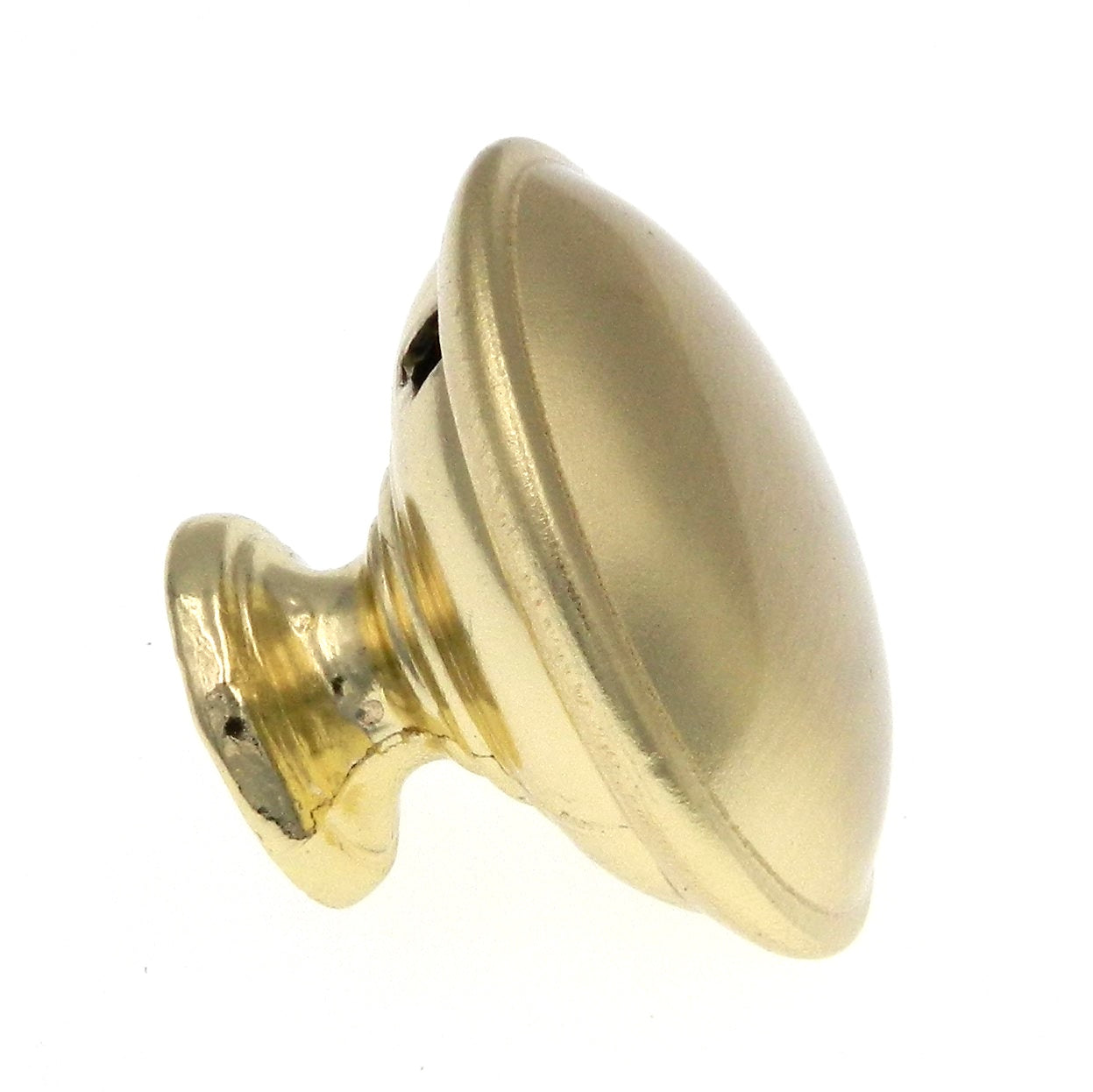 Hickory Hardware English Cozy Satin Brass Round Smooth 1 1/4" Cabinet Knob P501-SB