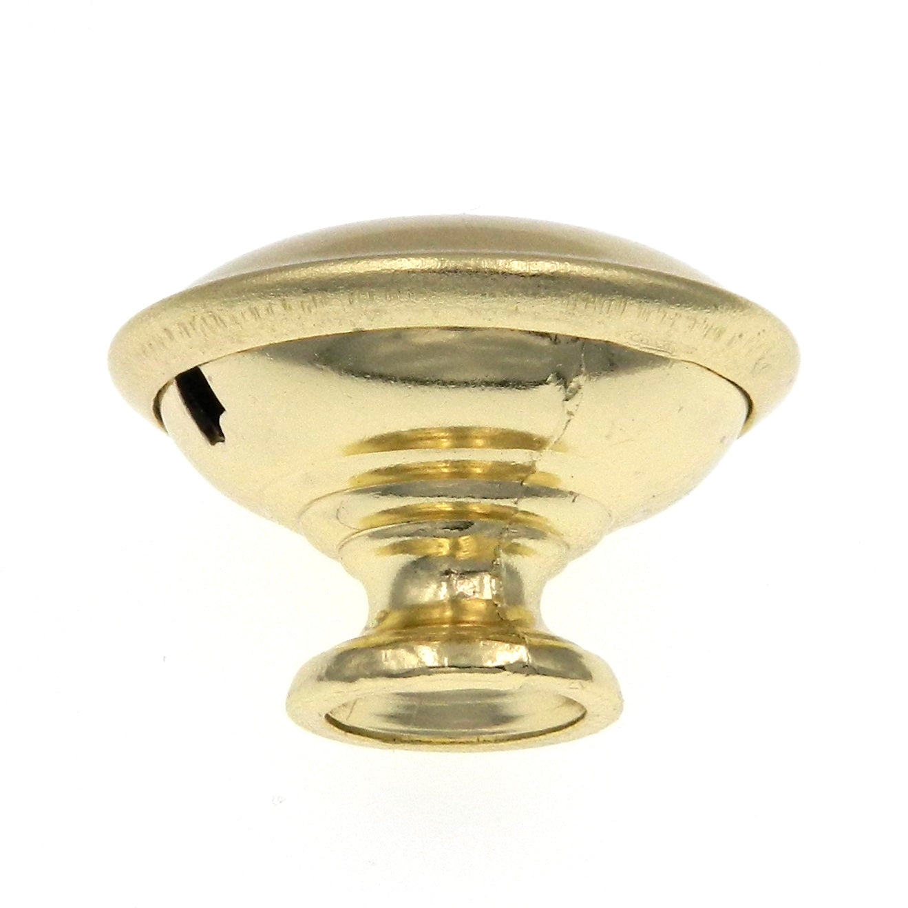 Hickory Hardware English Cozy Satin Brass Round Smooth 1 1/4" Cabinet Knob P501-SB