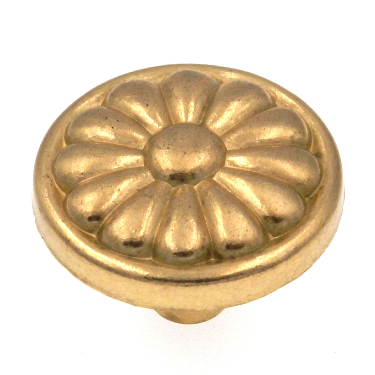 Hickory Hardware Newport Satin Brass 1 1/4" Flower Cabinet Pull Knob P503-SB