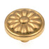 Hickory Hardware Newport Satin Brass 1 1/4" Flower Cabinet Pull Knob P503-SB