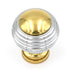 Liberty Chrome and Polished Brass 1 1/8" Round Ball Knob Pull P50305V-PLC-C7