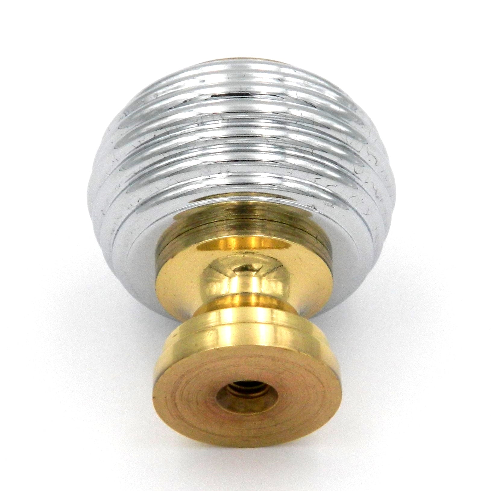 Liberty Chrome and Polished Brass 1 1/8" Round Ball Knob Pull P50305V-PLC-C7