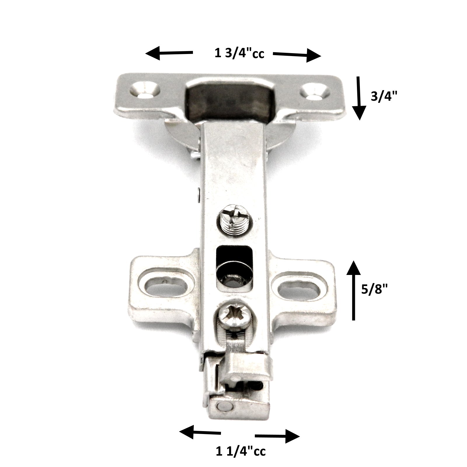 Belwith Nickel 100 deg. Full Overlay Concealed Euro Hinge P5107-14B, 1 Hinge