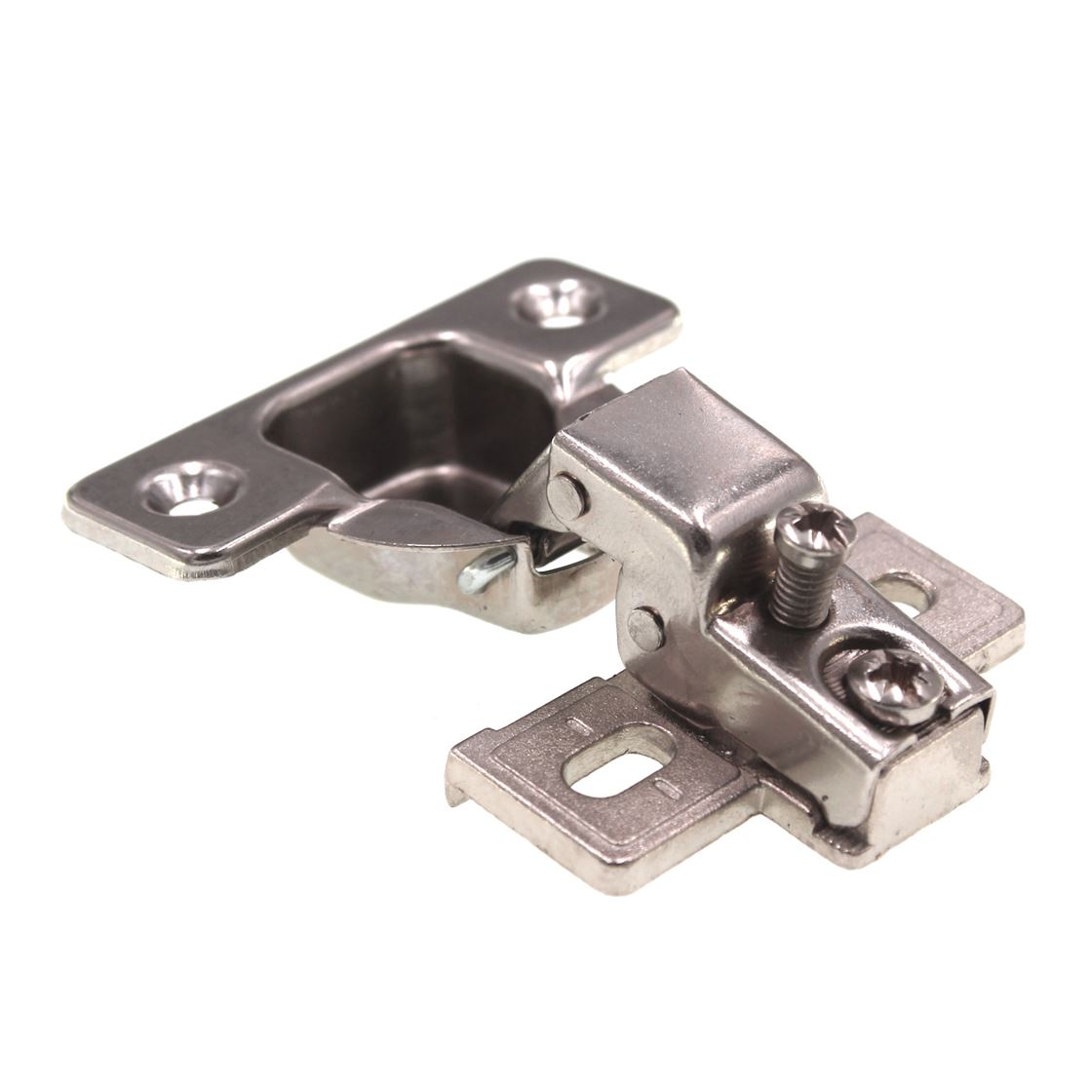 Belwith Concealed Cup Hinge 1/2" Overlay 45mm Spacing Polished Nickel P5124-14