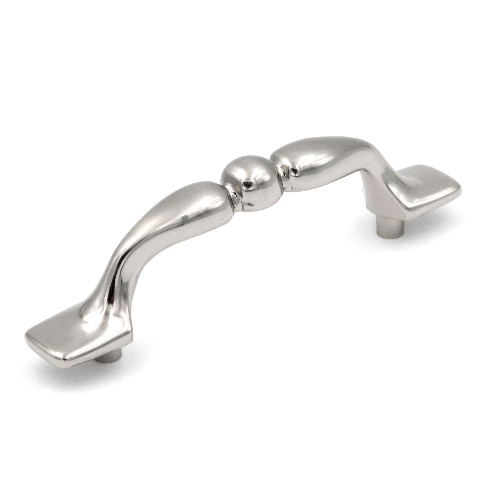 Hickory Tranquility P524-SC Satin Chrome White 3"cc Arch Cabinet Handle Pull