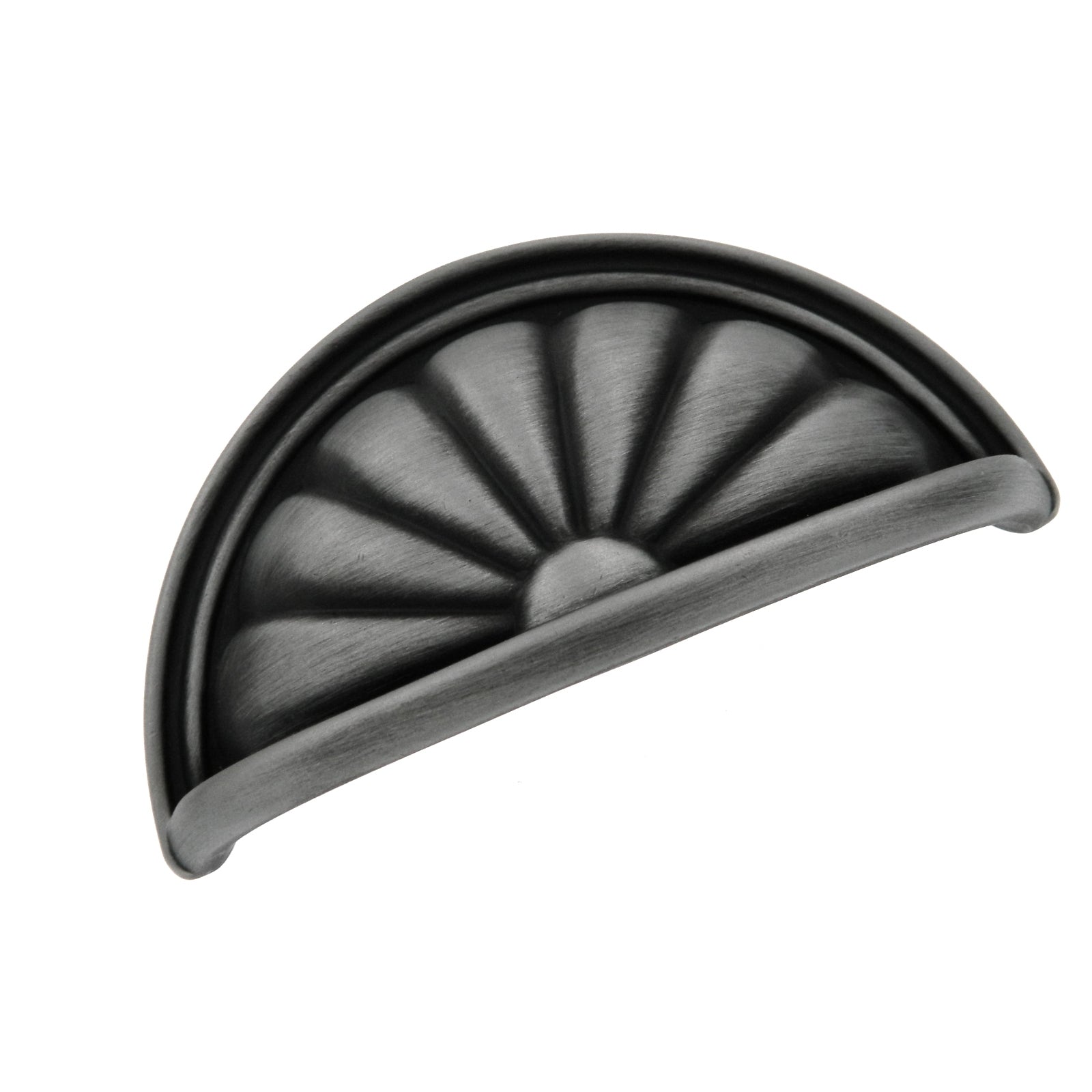 Hickory Hardware Newport Satin Pewter Antique 3"cc Drawer Cup Pull P535-SPA