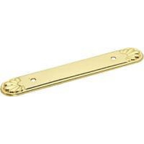 Hickory Hardware Polished Brass Tranquility 3"cc Handle Backplate P545-PB