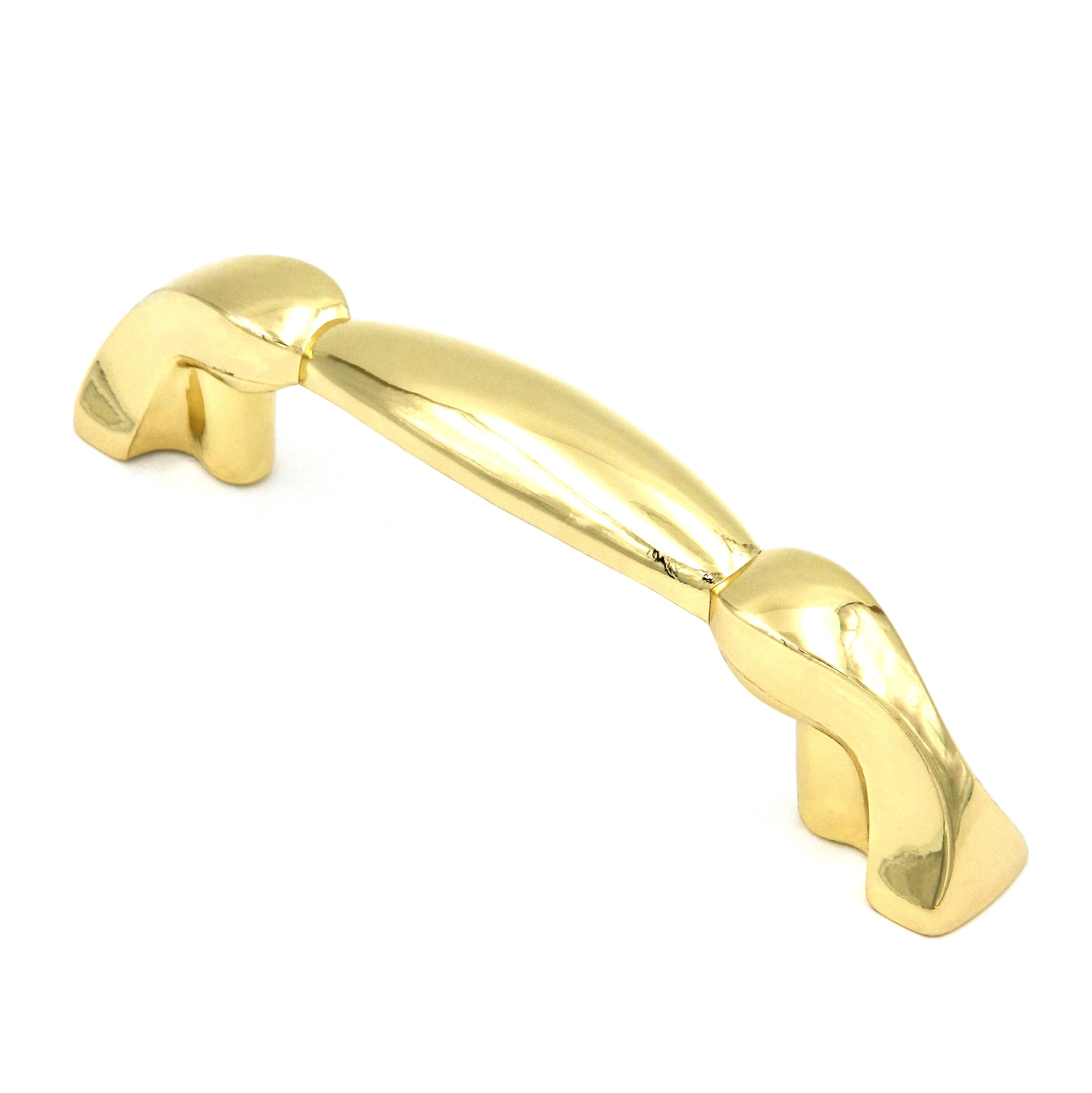 Hickory Hardware Polished Accents Polished Brass 3"cc Cabinet Handle P554-PB