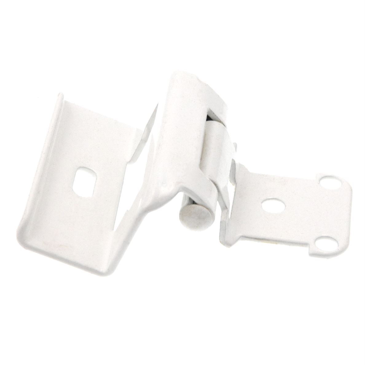 Pair Hickory Hardware White Cabinet Hinges 1/2" Overlay Full Wrap 3/4" P5710F-W2