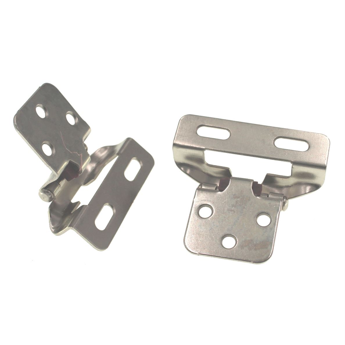 Hickory Hardware Satin Nickel Self-Closing Wrap 1/4" Overlay Hinges P60010F-SN