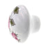 Belwith English Cozy White With Pink Rose 1 3/8" Porcelain Cabinet Knob P602-PR