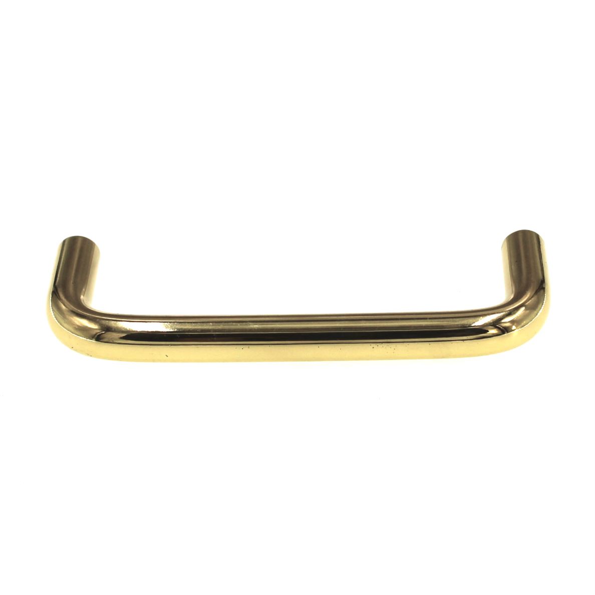 Liberty Polished Brass 3" Ctr. Smooth Cabinet Wire Pull Handle P604BA-PB