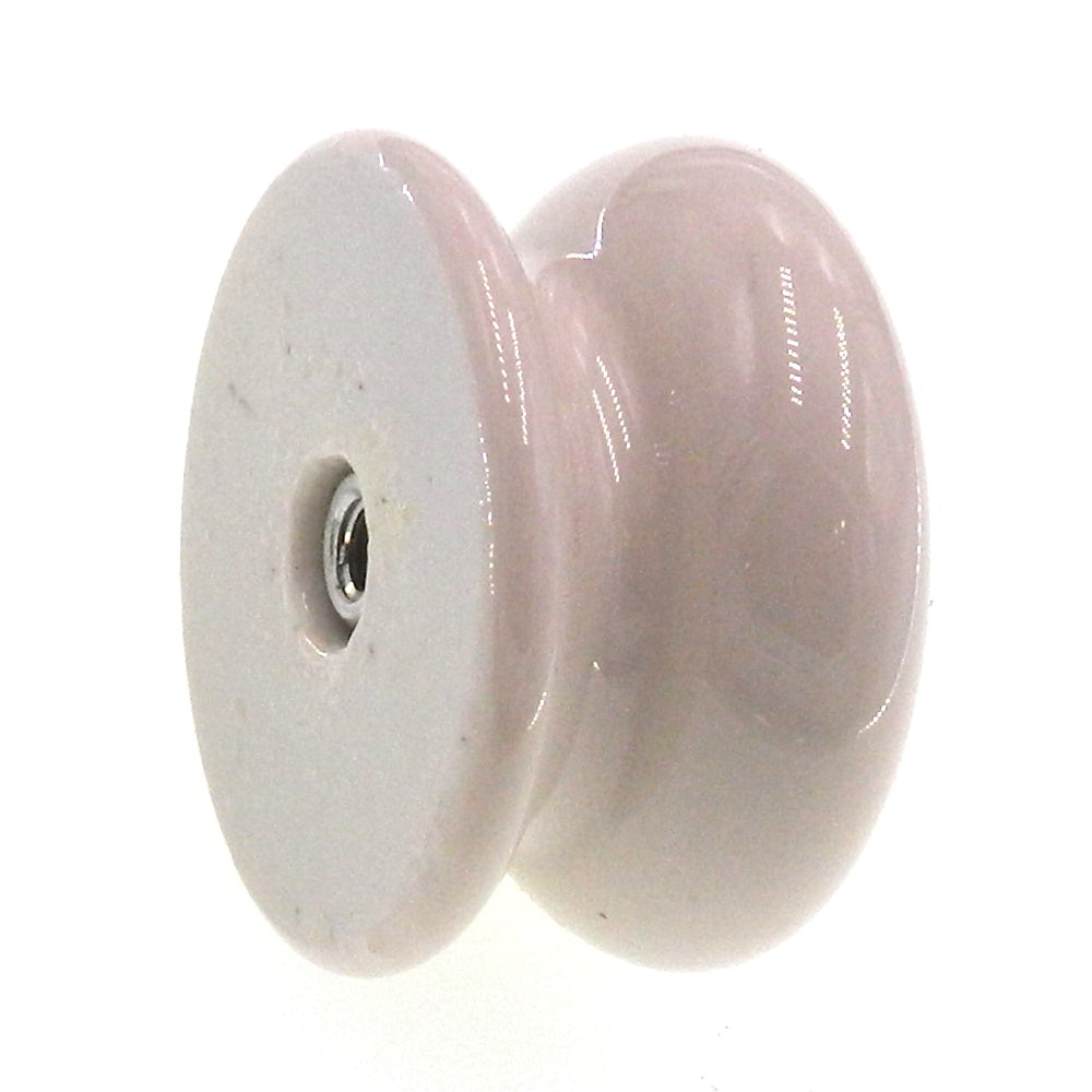 Belwith English Cozy Light Almond 1" Round Porcelain Cabinet Knob 