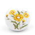 Hickory Hardware English Cozy blanco y amarillo flores redondas 1 3/8" perilla de gabinete de porcelana P632-YF