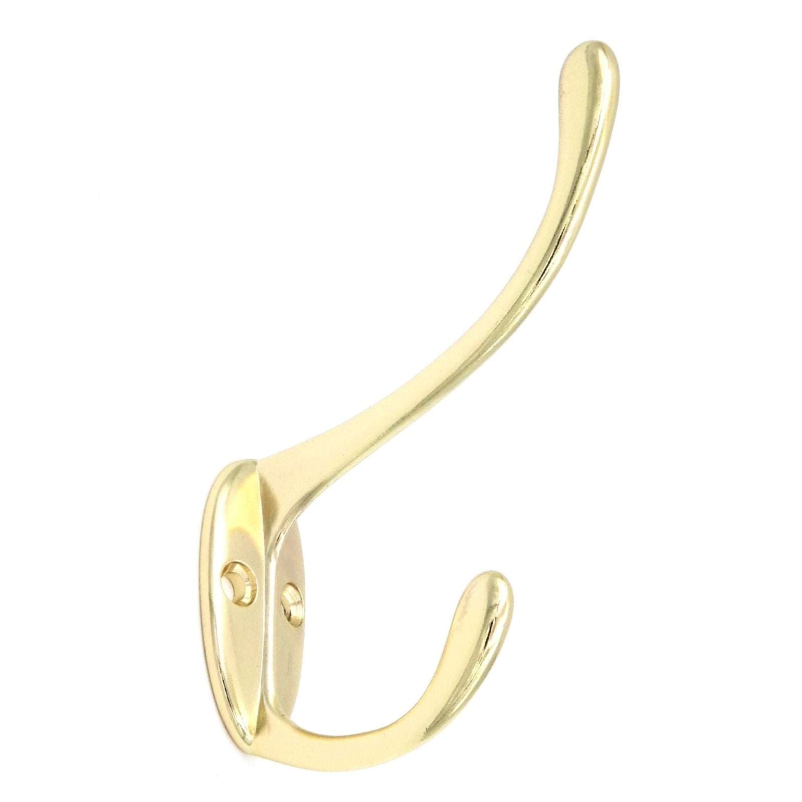 Polished Brass Coat 1/2"cc Wall Double Hook P6900-3 from Belwith Hickory