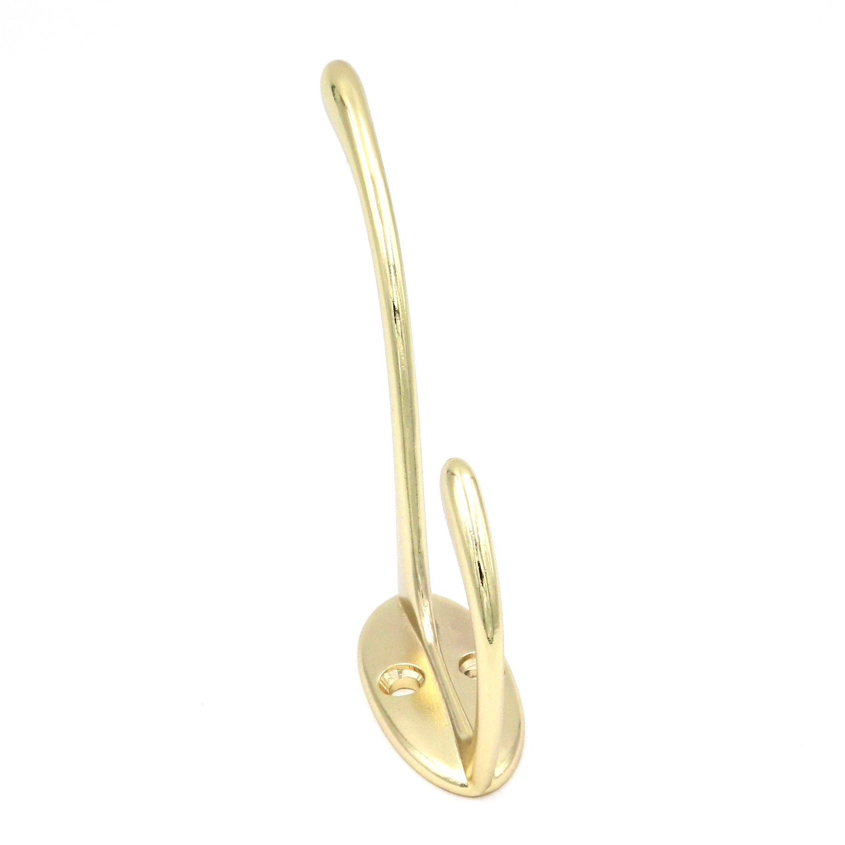 Polished Brass Coat 1/2"cc Wall Double Hook P6900-3 from Belwith Hickory